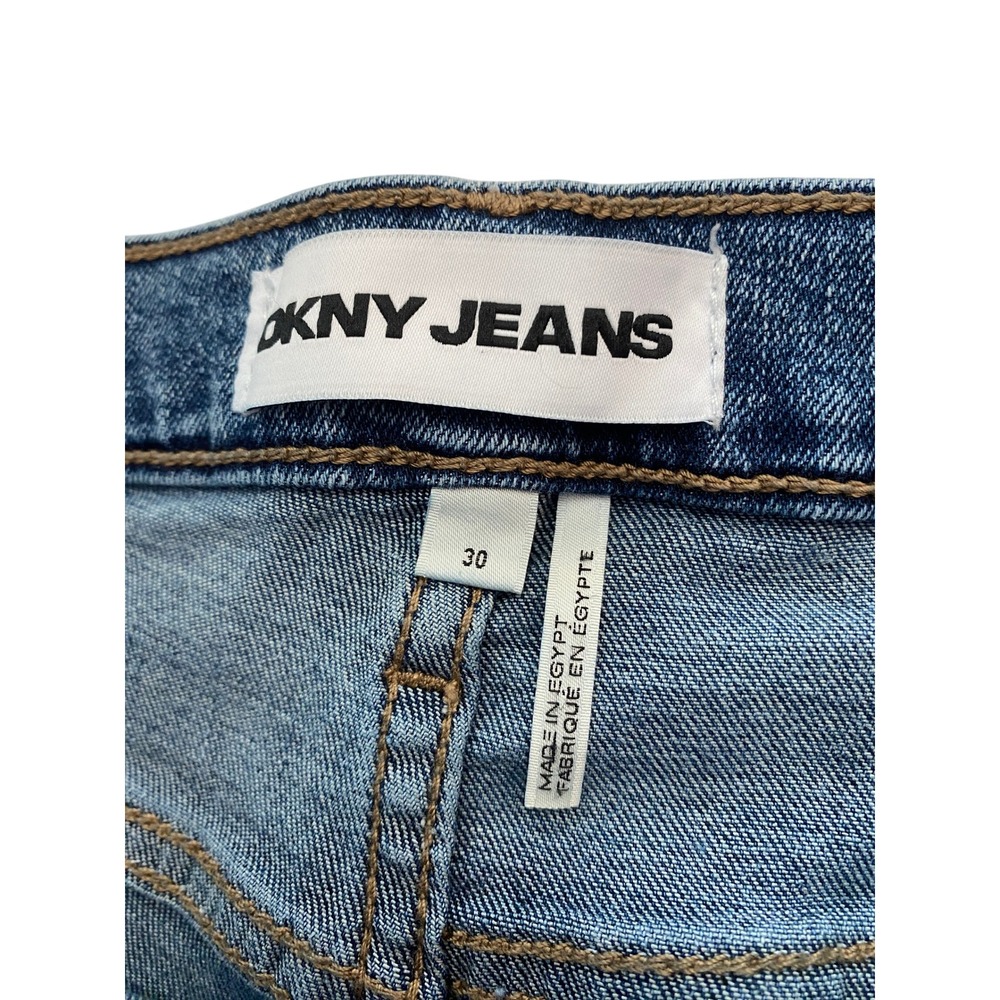 DKNY Jeans Womens Size 30 High Rise Flare Leg Blue Medium‎ Wash Denim Stretch - Picture 4 of 8